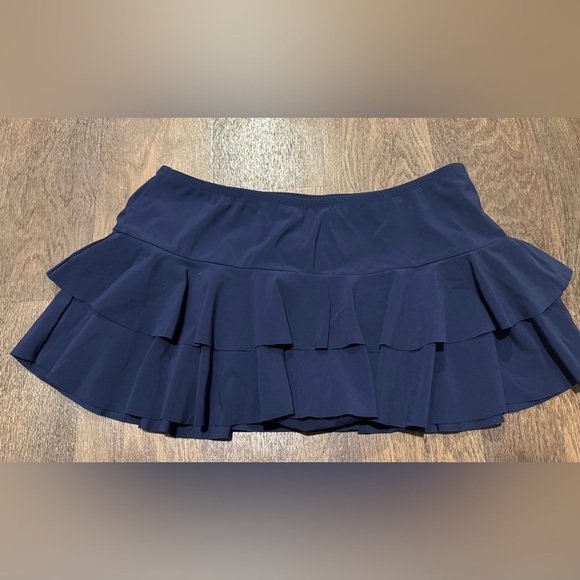 Land’s End Navy Blue Ruffle Tankini and Swim Skirt Size 6 - Picture 8 of 12